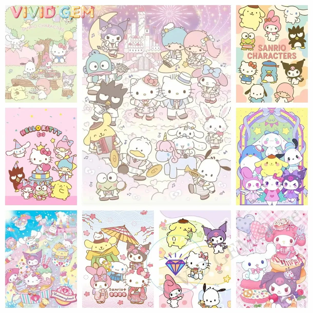 Diamond Painting Sanrio Family - Photo Mosaic Print recension och pris