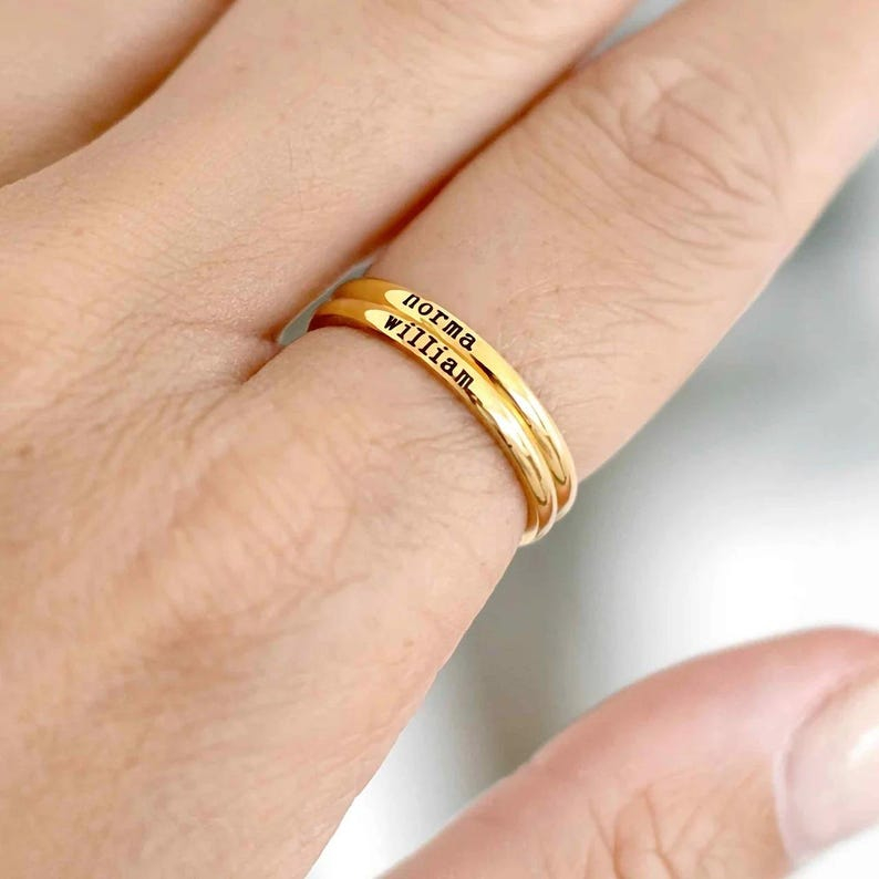 Personalized Engraved Name Rin - Initial Ring Custom recension och pris