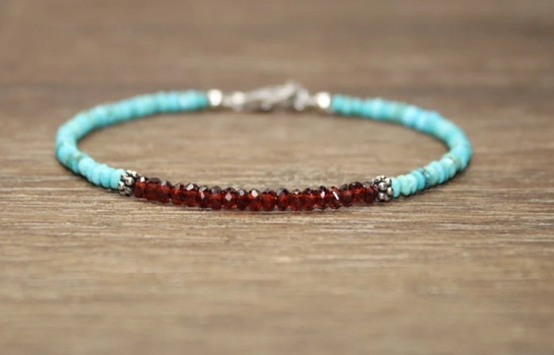 Garnet & Sleeping Beauty Turqu - Coordinates Bracelet recension och pris